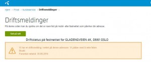 Driftsmelding telenor